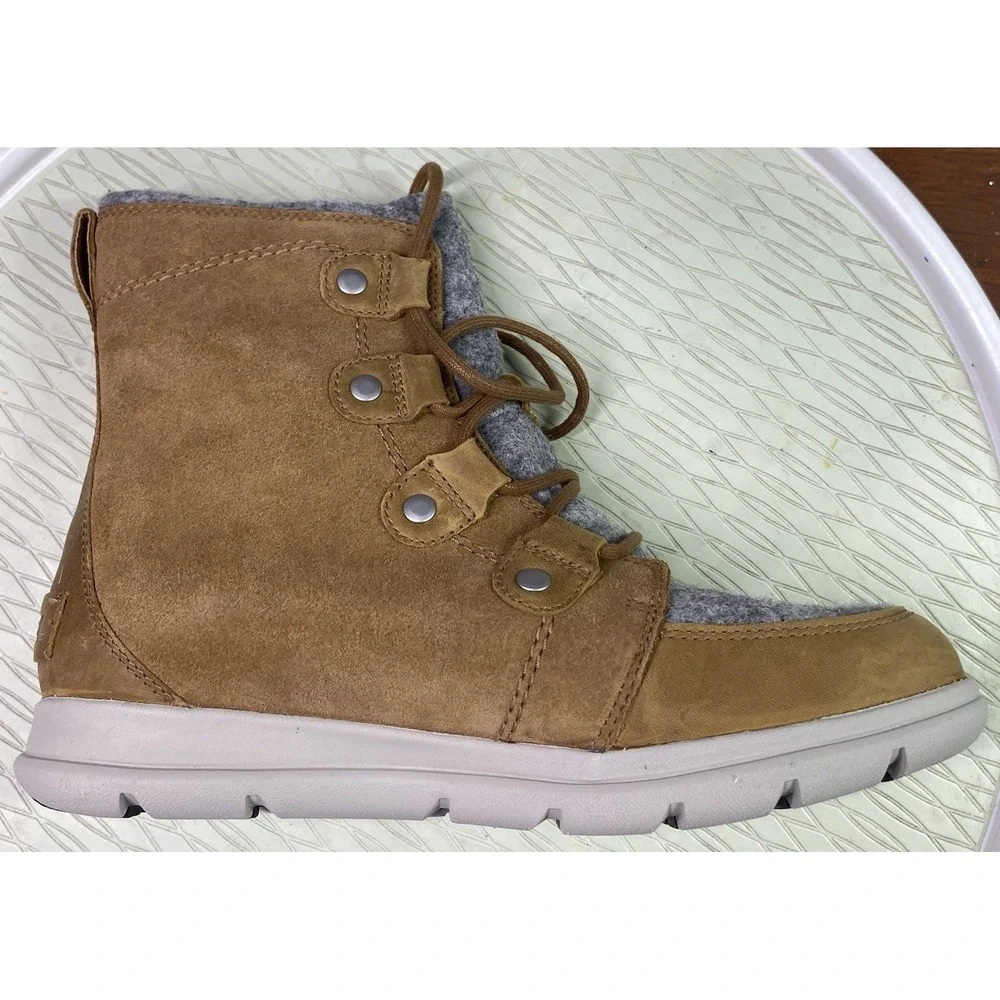 Sorel Women's Explorer Joan‎ Winter Ski Snowmobile Boots Waterproof Brown Sz.10